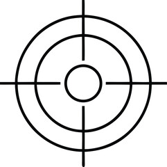 shooting target with bullet holes outline icon. target point icon