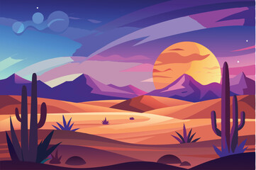 Twilight desert