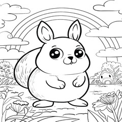 Hamster Wagon Animal Vector Graphic Art Illustration