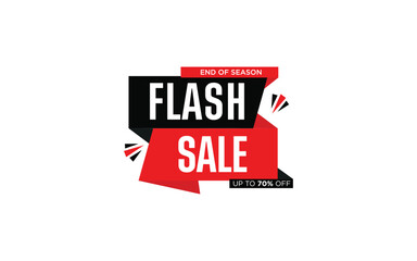 Flash Sale promotional sticker template.