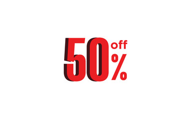 Sale up to 50% off sign. Seventy percent discount. Special offer symbol. Discount promotion. Vector design.