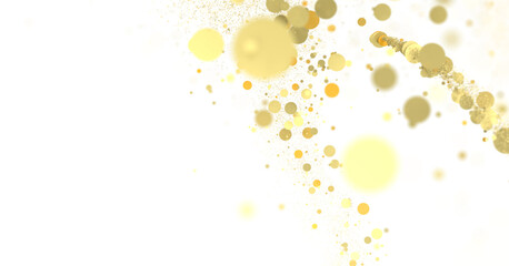 gold  Rainfall: Astonishing 3D Illustration of gold  Confetti Shower in PNG 3D