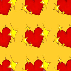 seamless pattern with hearts