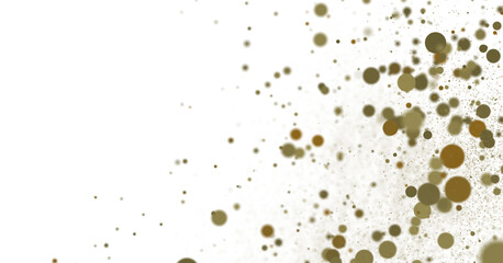 gold  Rainfall: Astonishing 3D Illustration of gold  Confetti Shower In 3D PNG
