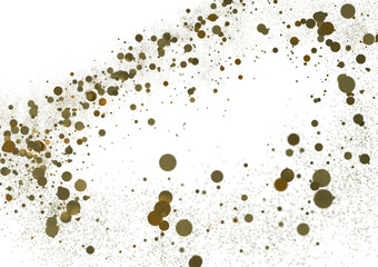 gold  Rainfall: Astonishing 3D Illustration of gold  Confetti Shower