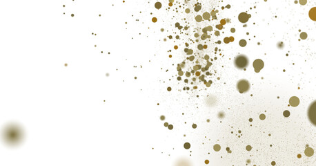 gold  Rainfall: Astonishing 3D Illustration of gold  Confetti Shower