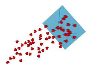 Valentines Day Card With Many Small Hearts Png