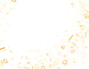 Holiday golden decoration, glitter frame isolated -