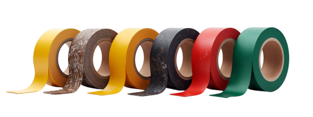 A group of different colored tape