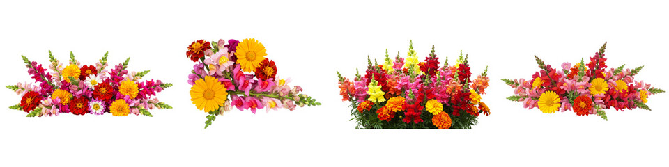 Vibrant Floral Arrangements: A collection of beautifully arranged flowers, bursting with color, showcasing nature's artistry and the elegance of floral design.