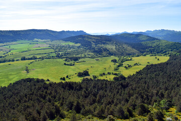 Spring landscape of Valderejo Natural Park, Basque Country, Spain