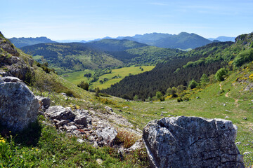 Spring landscape of Valderejo Natural Park, Basque Country, Spain