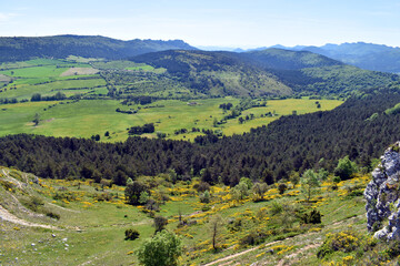 Spring landscape of Valderejo Natural Park, Basque Country, Spain