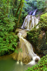 Corraladas River waterfall in the Altube Forest, Basque Country, Spain