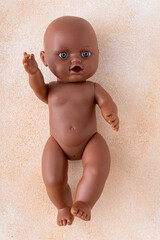 Baby doll. Plastic toy Play