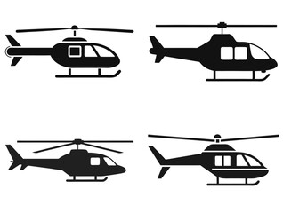 Obraz premium helicopter vector set