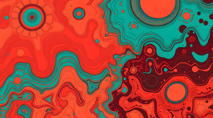 Psychedelic colorful abstract background, wallpaper or graphic resource, to use for graphic designers