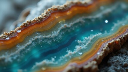 Abstract sound waves visualized as colorful, flowing ribbons on a dark, textured backdrop—a synesthetic experience.\n, ultra detailed, 8k resolution, HDR, professional