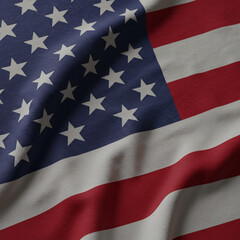 Celebrating Presidents' Day A Majestic Close-Up of the US American Flag, Symbol of National Holiday