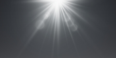 Bright white light effect of star lighting.