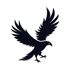 flying eagle vector art silhouette
