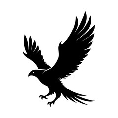 flying eagle vector art silhouette