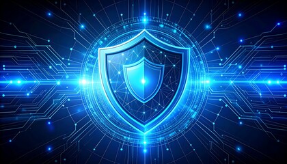 Cyber Security Shield Network.
