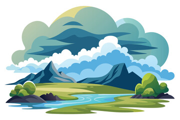 Obraz premium Cloudy landscape