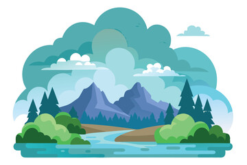 Obraz premium Cloudy landscape