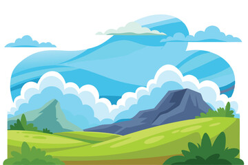 Obraz premium Cloudy landscape