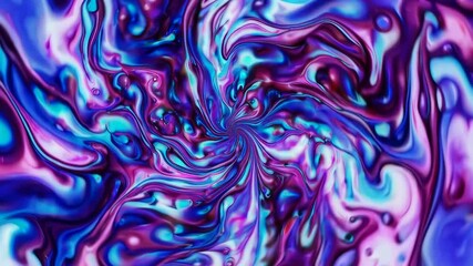 Swirling psychedelic abstract animation of metallic blue marbled pattern, evoking dreamlike movement and trippy hypnotic fluid energy - Powered by Adobe