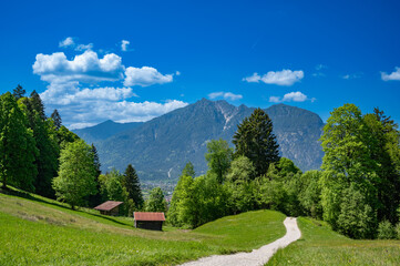 Garmisch-Partenkirchen, Wanderweg Eckbauer, Aussicht