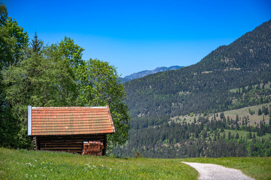 Garmisch-Partenkirchen, Wanderweg Eckbauer, Aussicht