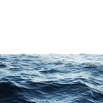 Fototapeta Deep blue sea surface with slight waves near the horizon on a bright day in the Pacific Ocean