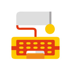 typing icon colored shape icon
