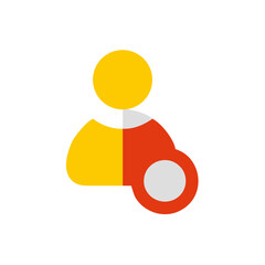 user icon colored shape icon