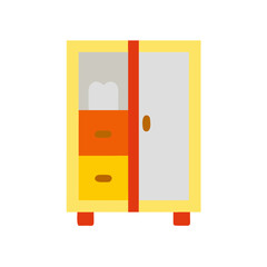 wardrobe colored shape icon