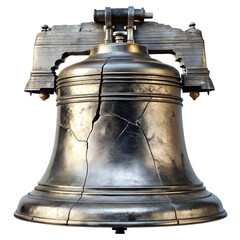 liberty bell with realistic cracks and texture