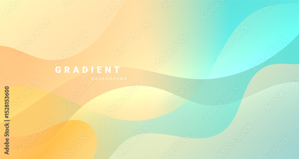 Leinwandbilder Smooth abstract background with curved shapes and soft gradient blend.