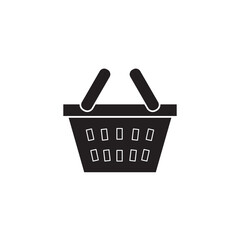 shopping basket icon Simple thin line logo
