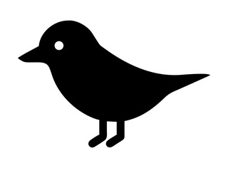 Obraz premium Simple Black Silhouette of a Bird