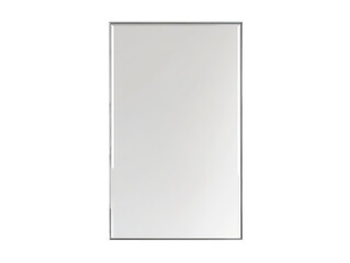 A pristine full length mirror reflecting a clear and bright future enhancing interior spaces on transparent background