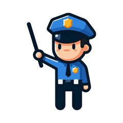 police illustration design