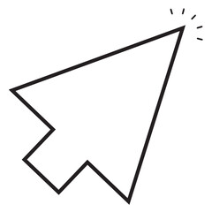 Click icon vector isolated on white background. Cursor icon. Computer mouse click cursor black arrow icons. pointer arrow