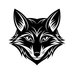 Fototapeta premium fox face face for app logo vector art silhouette