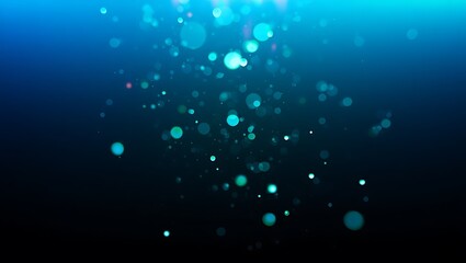Deep Blue Abstract Background, Sparkling Lights, Glowing Particles, Bokeh Effect, Celestial Dust, Shimmering, Mystical, Bright, Dark, Aquatic, Underwater, Ocean, Sea