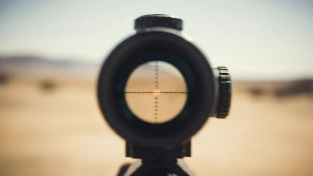Precise Targeting A Close-Up View Through a Rifle Scope