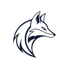 Obraz premium fox head logo template business logo concept vector art silhouette