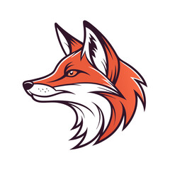 fox head logo template business logo concept vector art silhouette