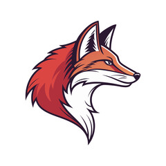 fox head logo template business logo concept vector art silhouette